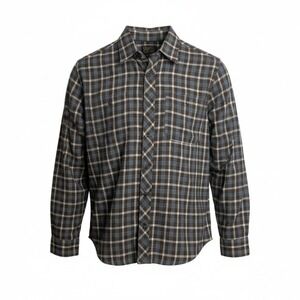 Gravel‎ Gear Brown Lge Plaid Flannel Shirt Long Sleeve Menswear Hiking Quick Dry